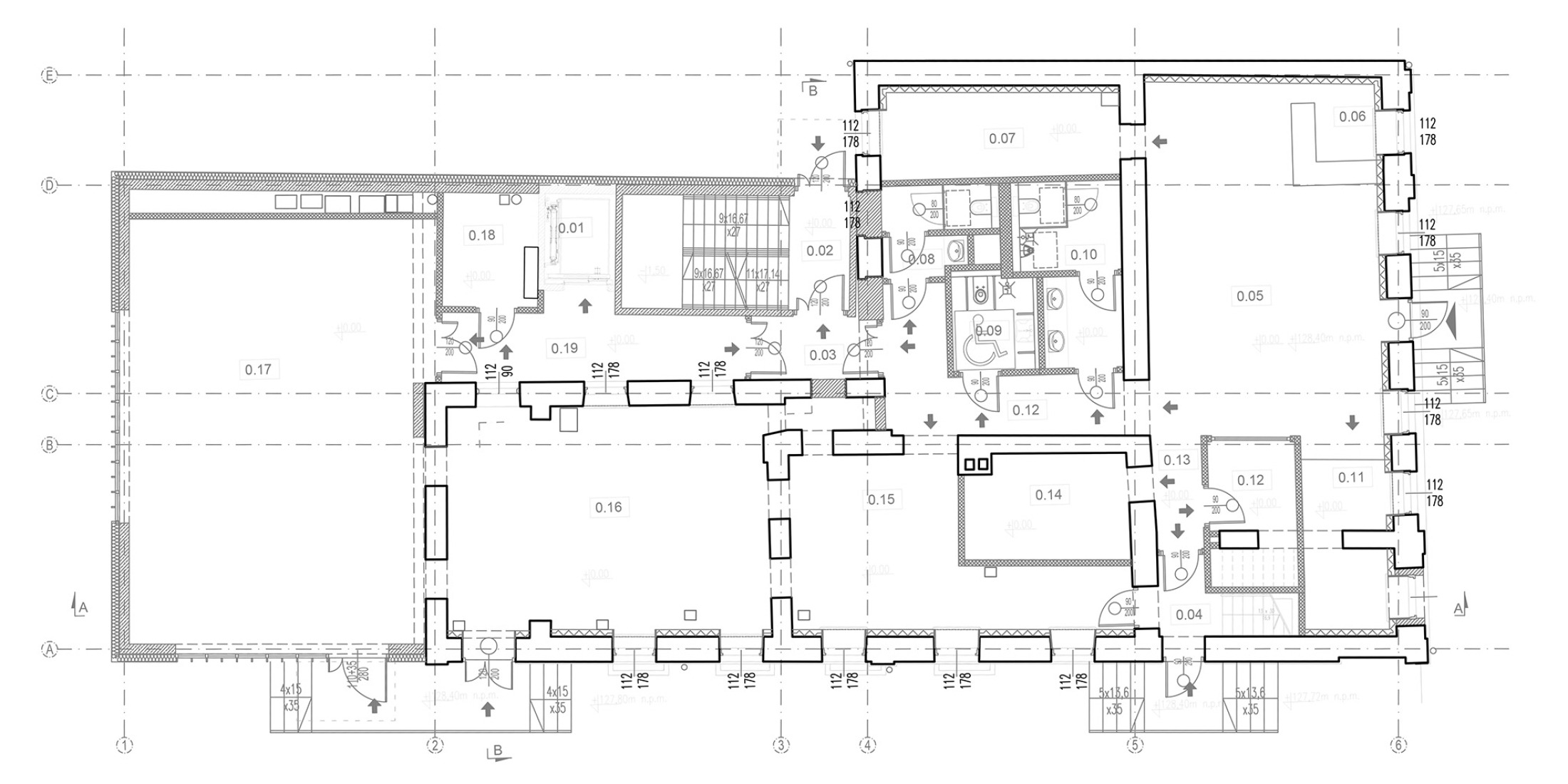 Building extension floor plan. House of Remembrance of the Augustow Roundup by Tremend Studio. 