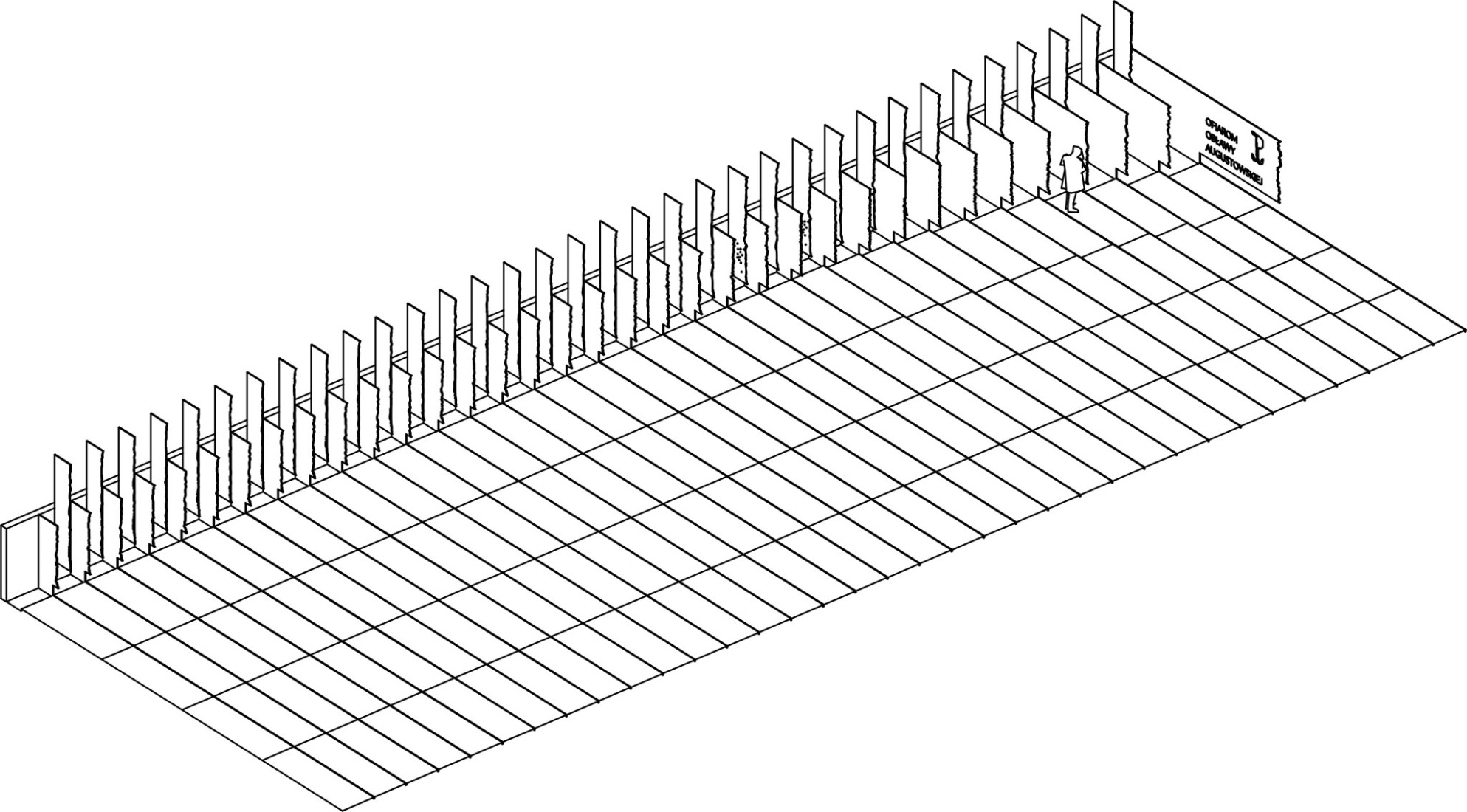 Access axo. House of Remembrance of the Augustow Roundup by Tremend Studio. 