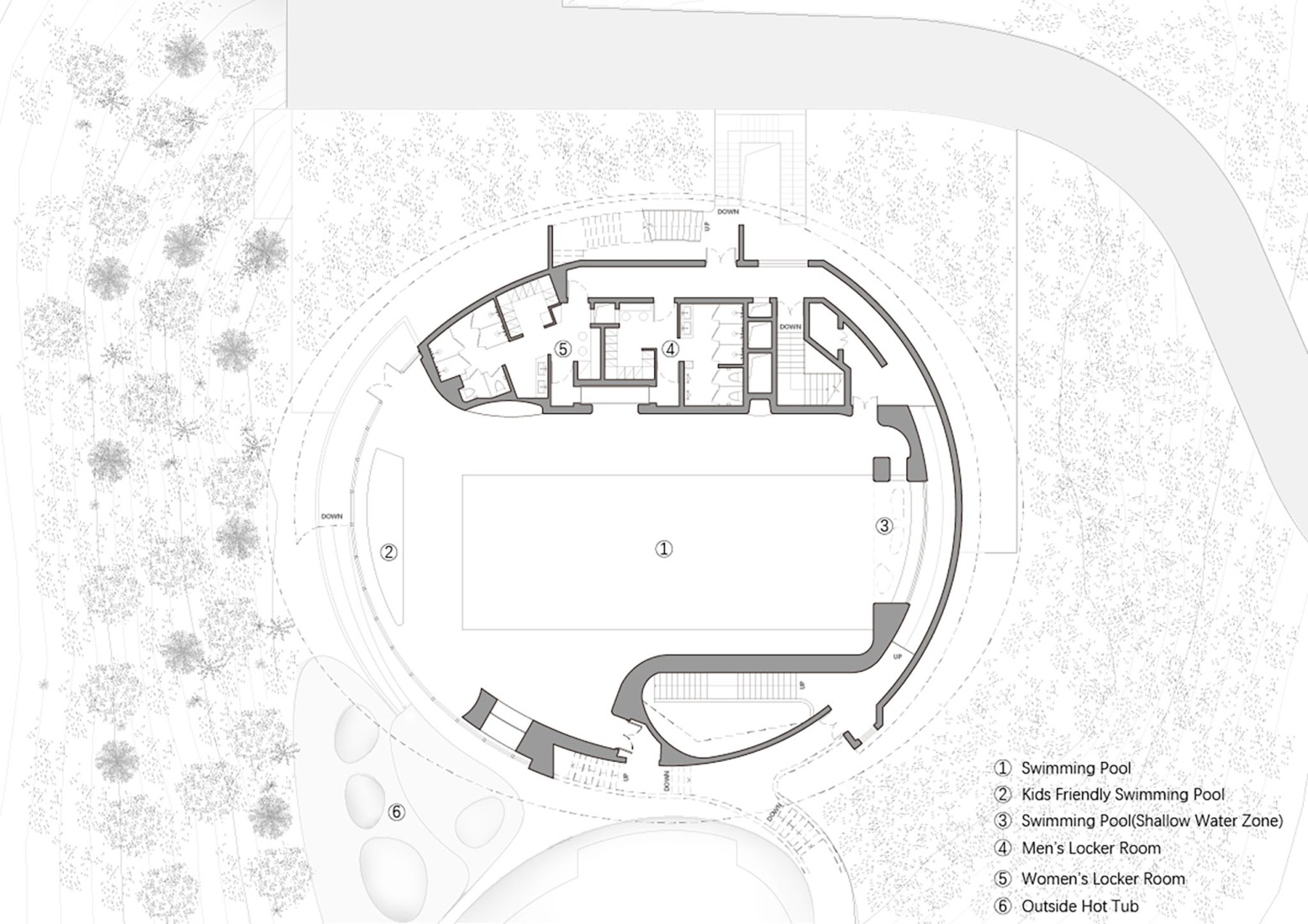 Plano de planta primera. The Rock por Wutopia Lab. 