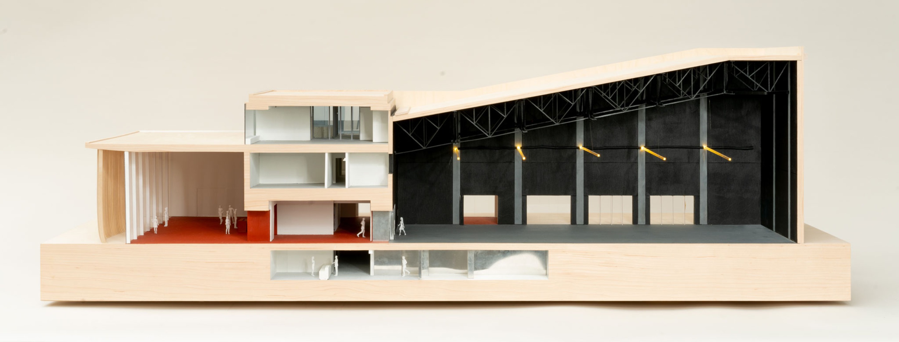 1:50 model. Tselinny Center of Contemporary Culture by Asif Khan.