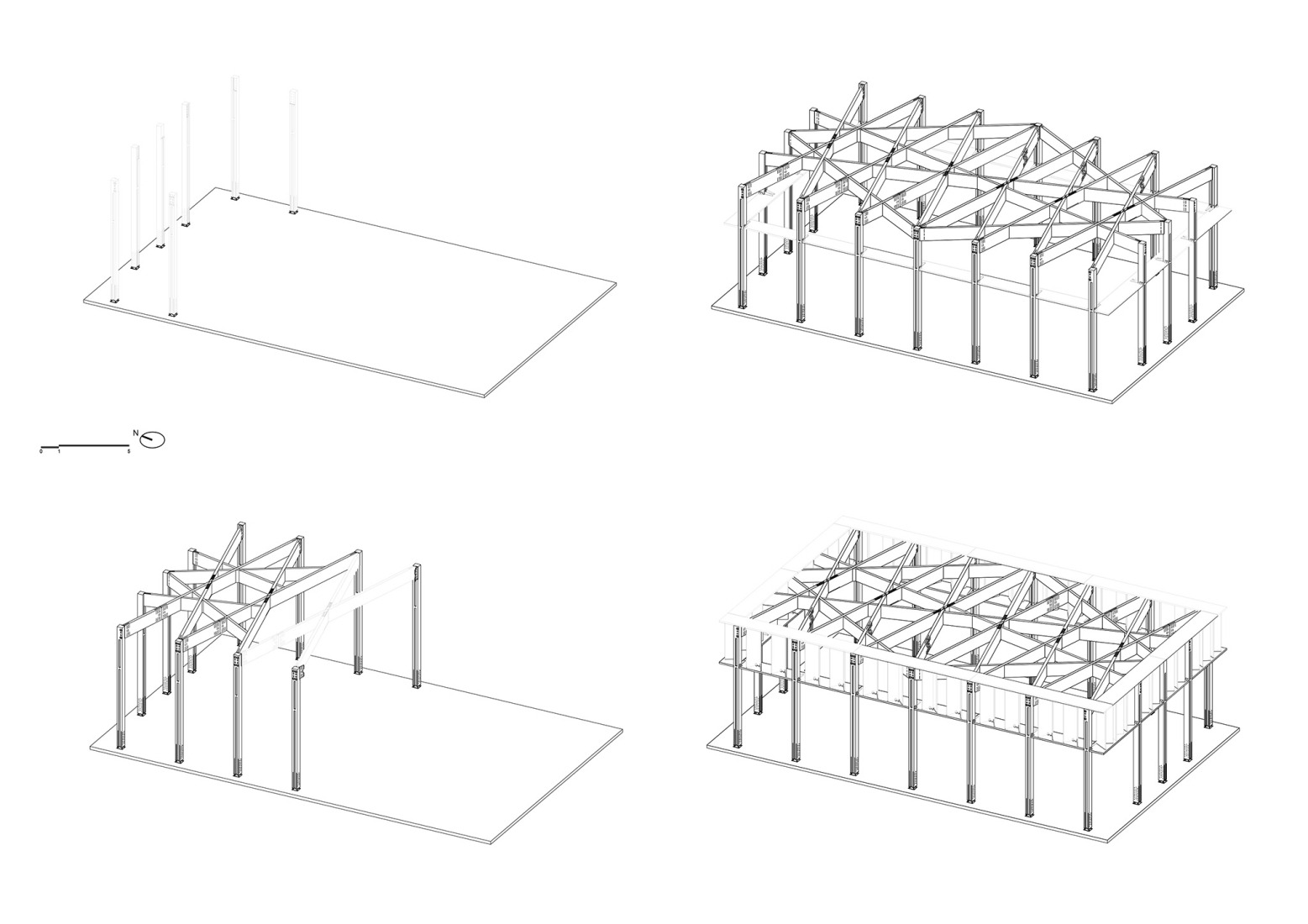 Axonometry. “Espacio Libertad”, Alliance Française of Miraflores by K+M. Photograph by Renzo Rebagliati.