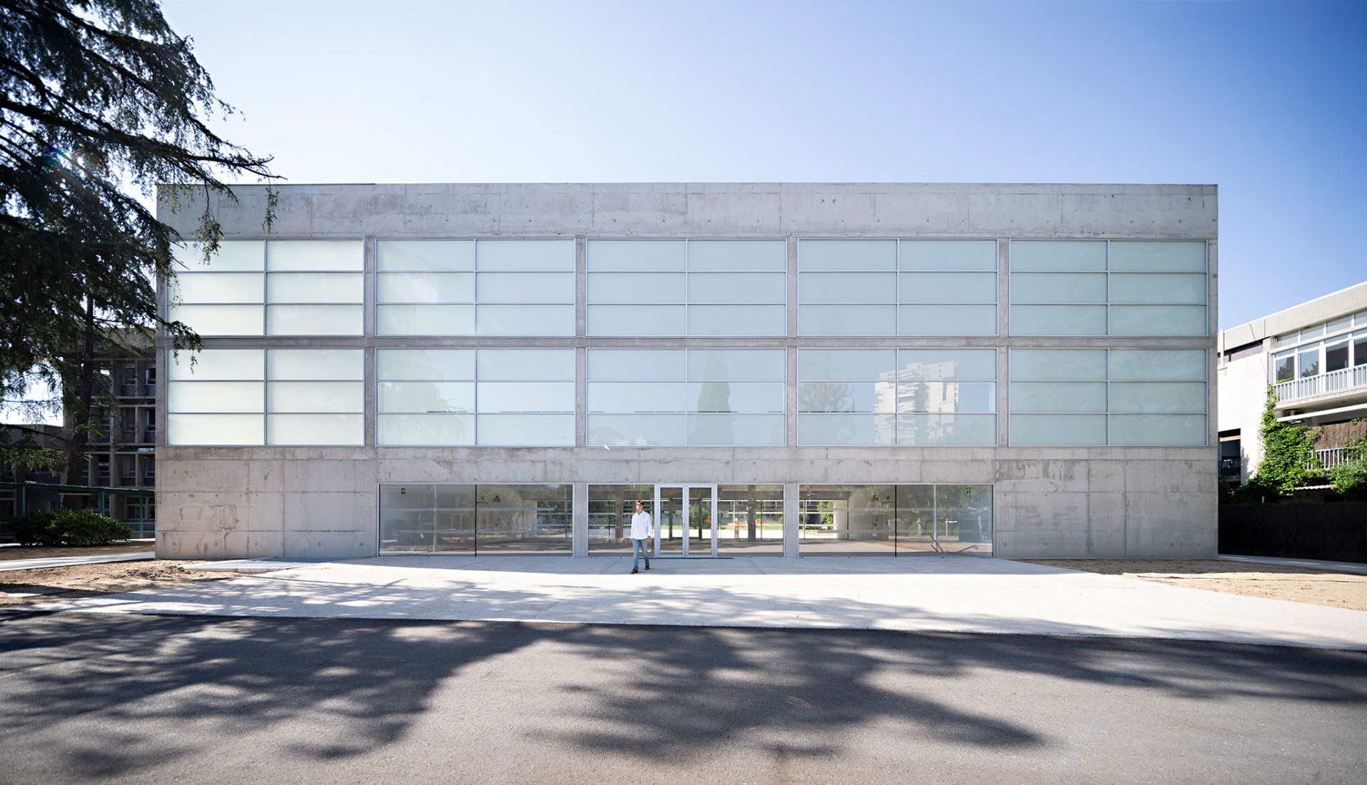 Biblioteca para el Liceo Francés de Madrid por Alberto Campo Baeza. Fotografía por Javier Callejas Sevilla.