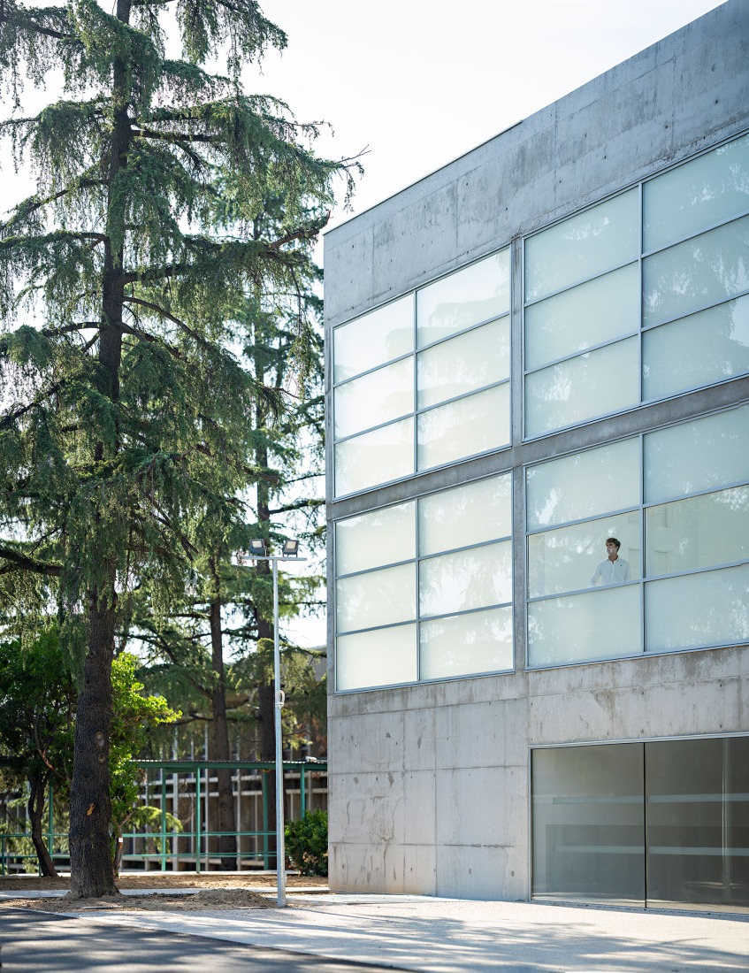 Biblioteca para el Liceo Francés de Madrid por Alberto Campo Baeza. Fotografía por Javier Callejas Sevilla.