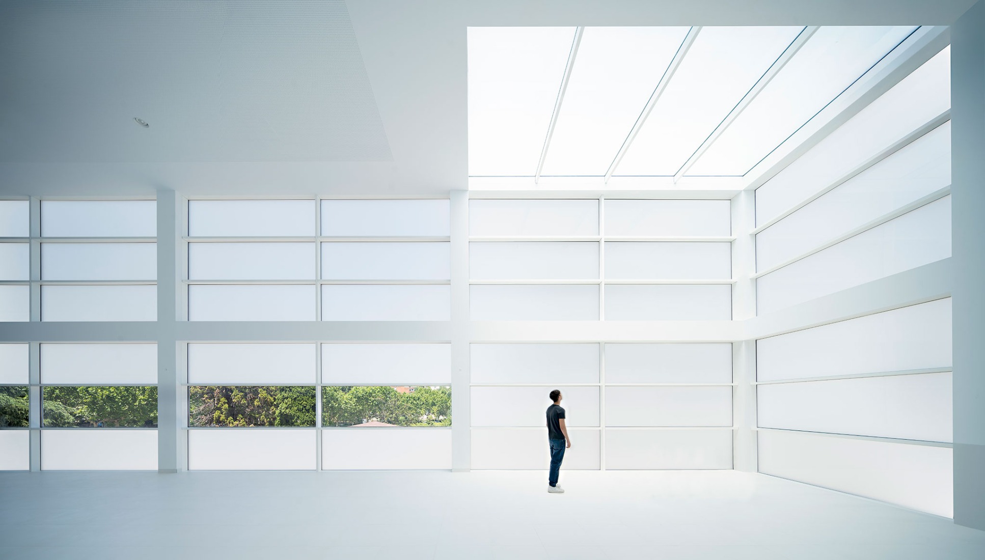 Biblioteca para el Liceo Francés de Madrid por Alberto Campo Baeza. Fotografía por Javier Callejas Sevilla.