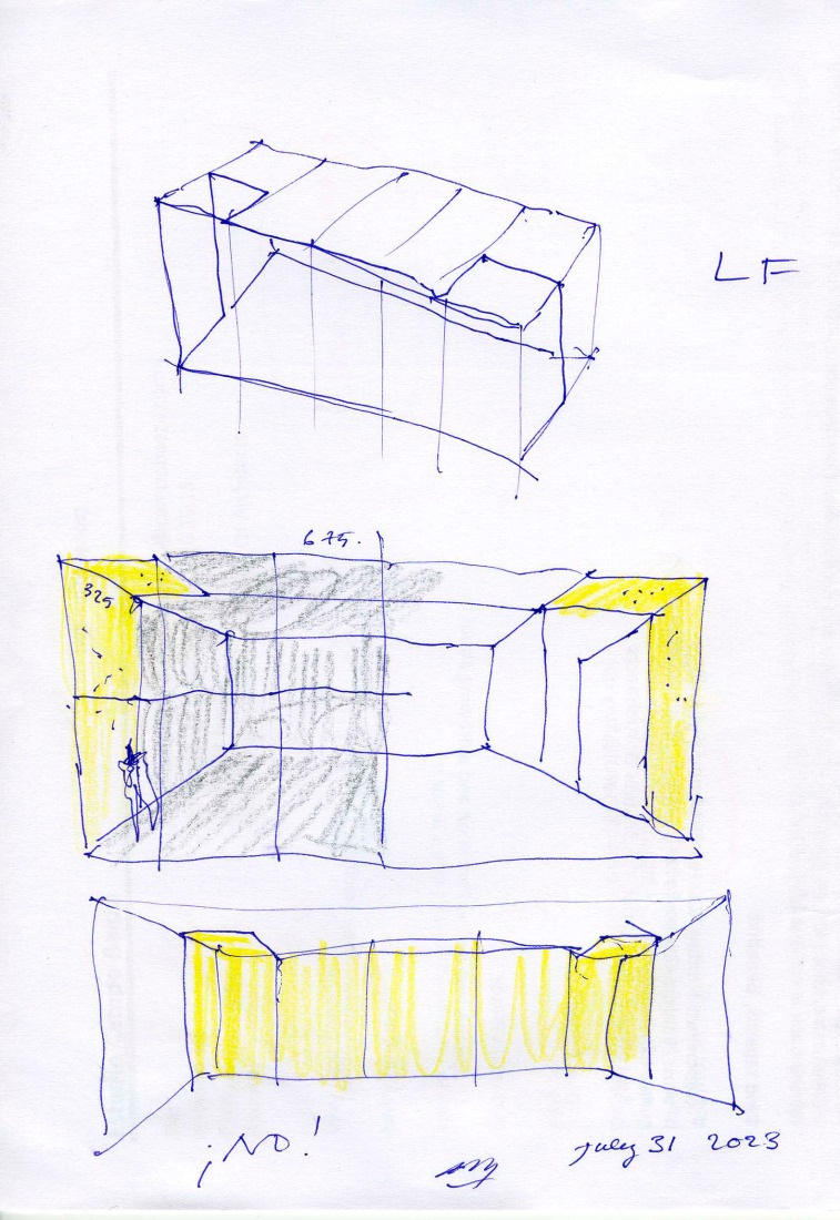 Croquis. Biblioteca para el Liceo Francés de Madrid por Alberto Campo Baeza.