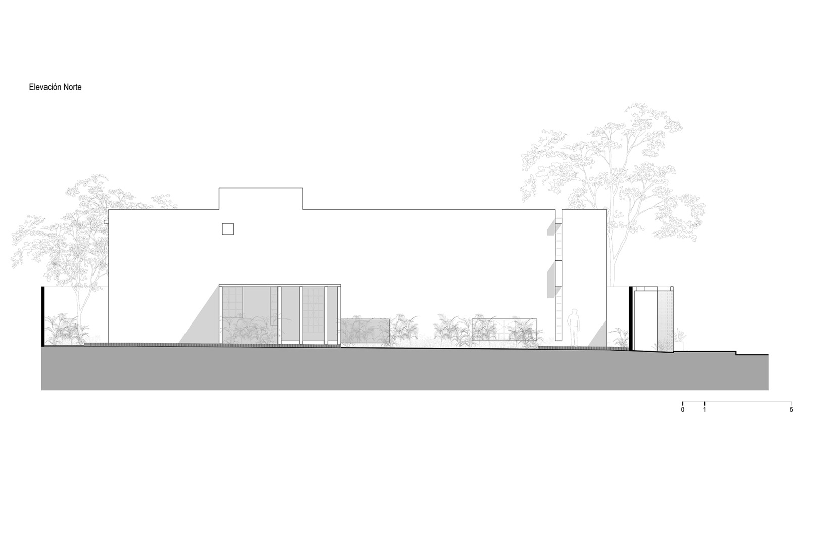 North elevation. Red House by Ángel García Arquitectura.