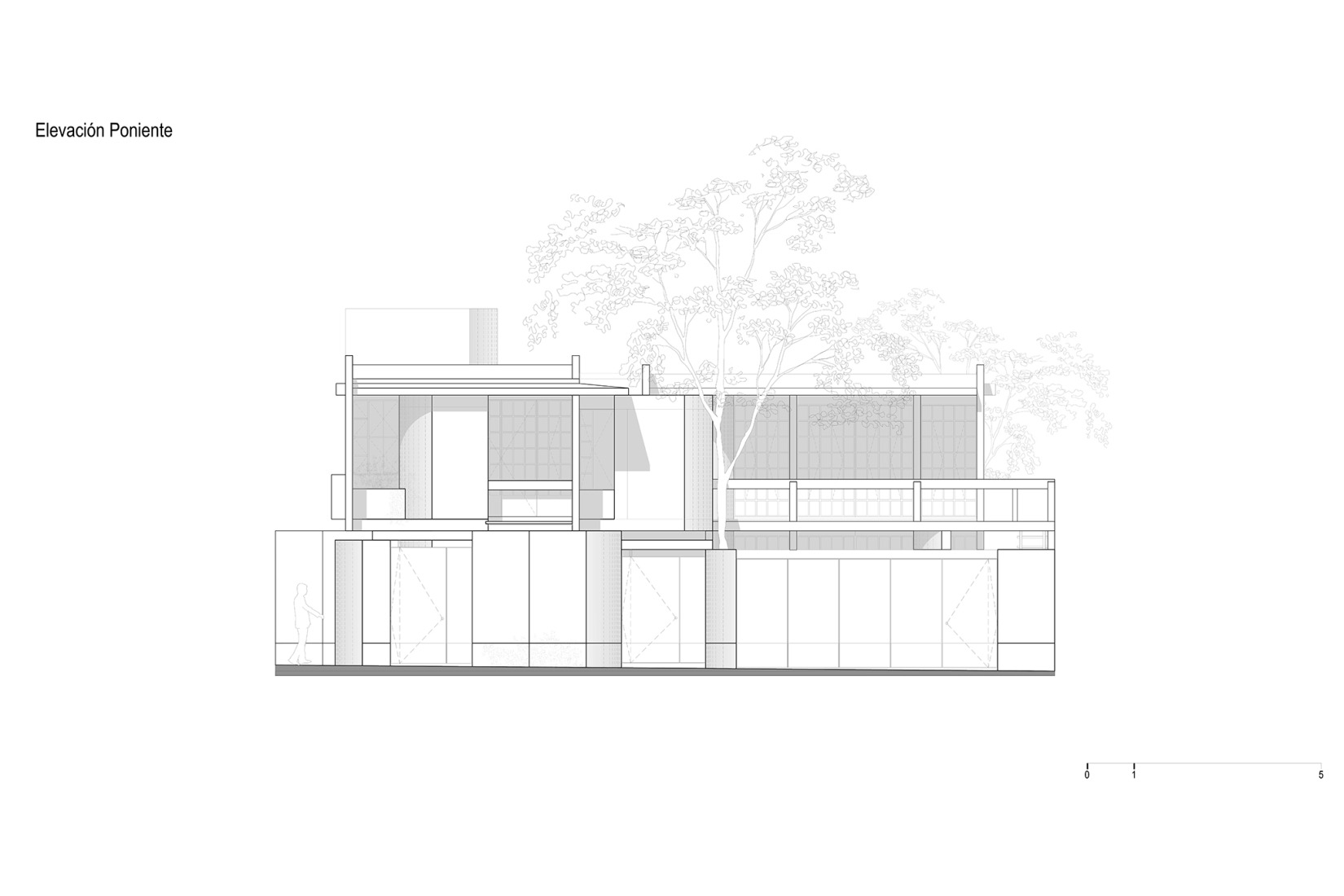 West elevation. Red House by Ángel García Arquitectura.