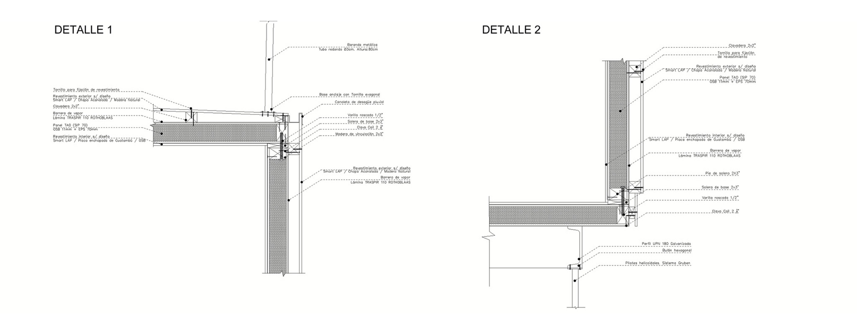 Detalle constructivo. Casa de veraneo en Chapadmalal por Estudio Borrachia. 