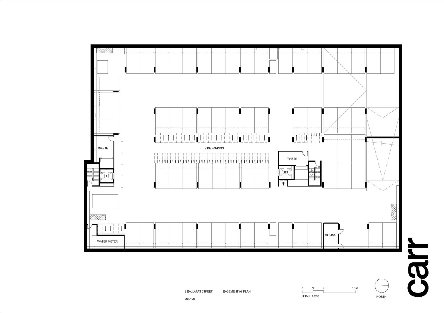 Plano sótano 01. Brunswick Yard por Carr.