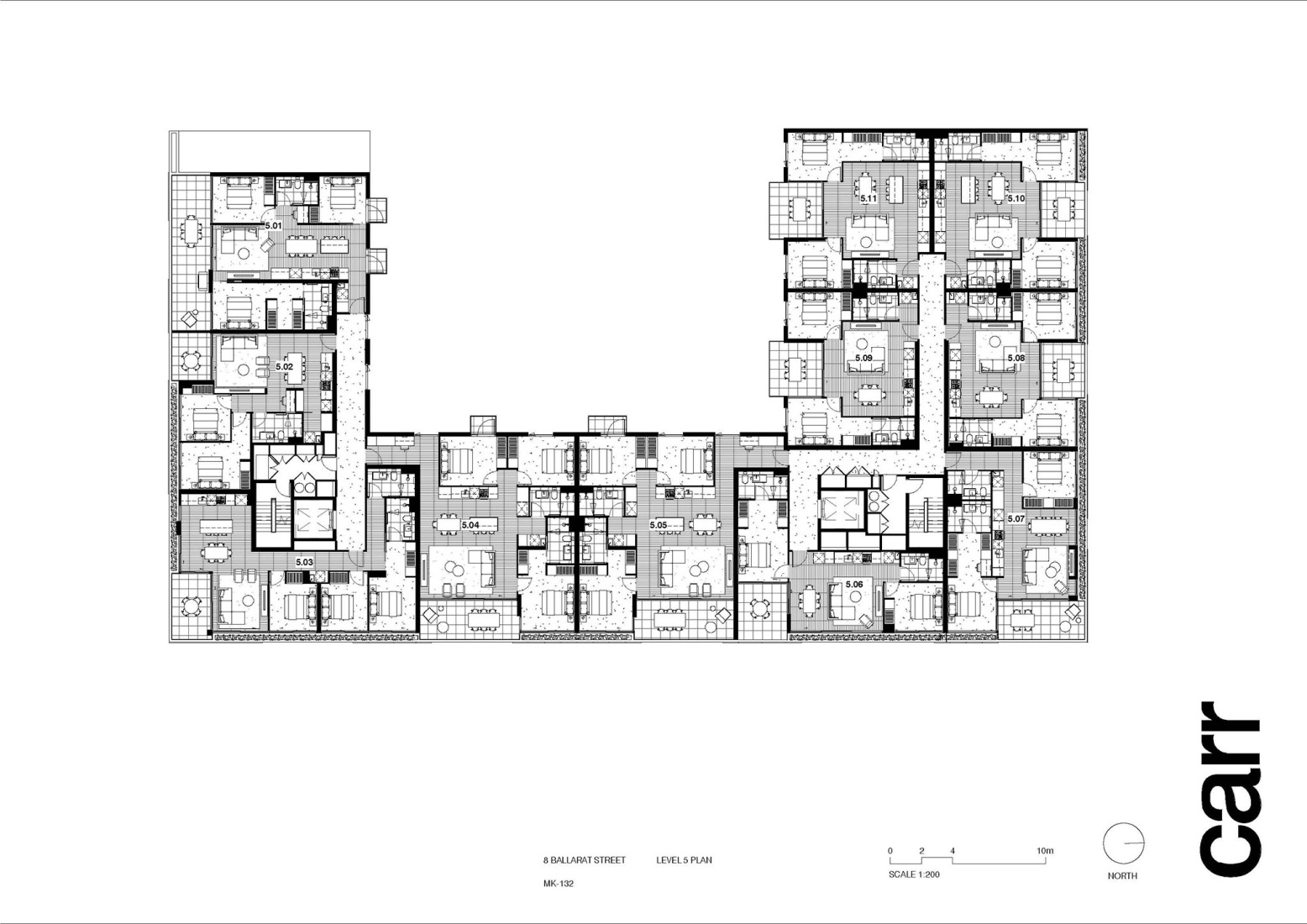 Plano de planta quinta. Brunswick Yard por Carr.