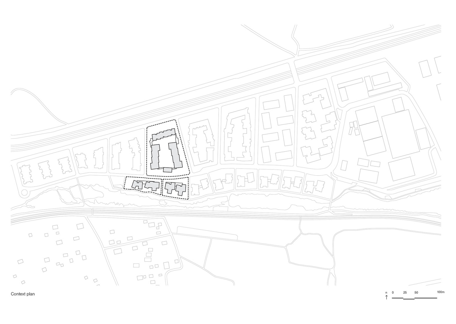 Plano de contexto. Casa y parque «Lake 11» por Coldefy + DDS. 
