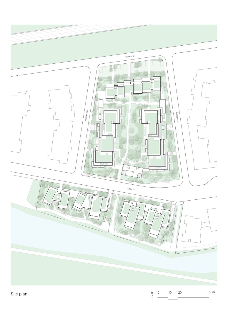 Plano de emplazamiento. Casa y parque «Lake 11» por Coldefy + DDS. 