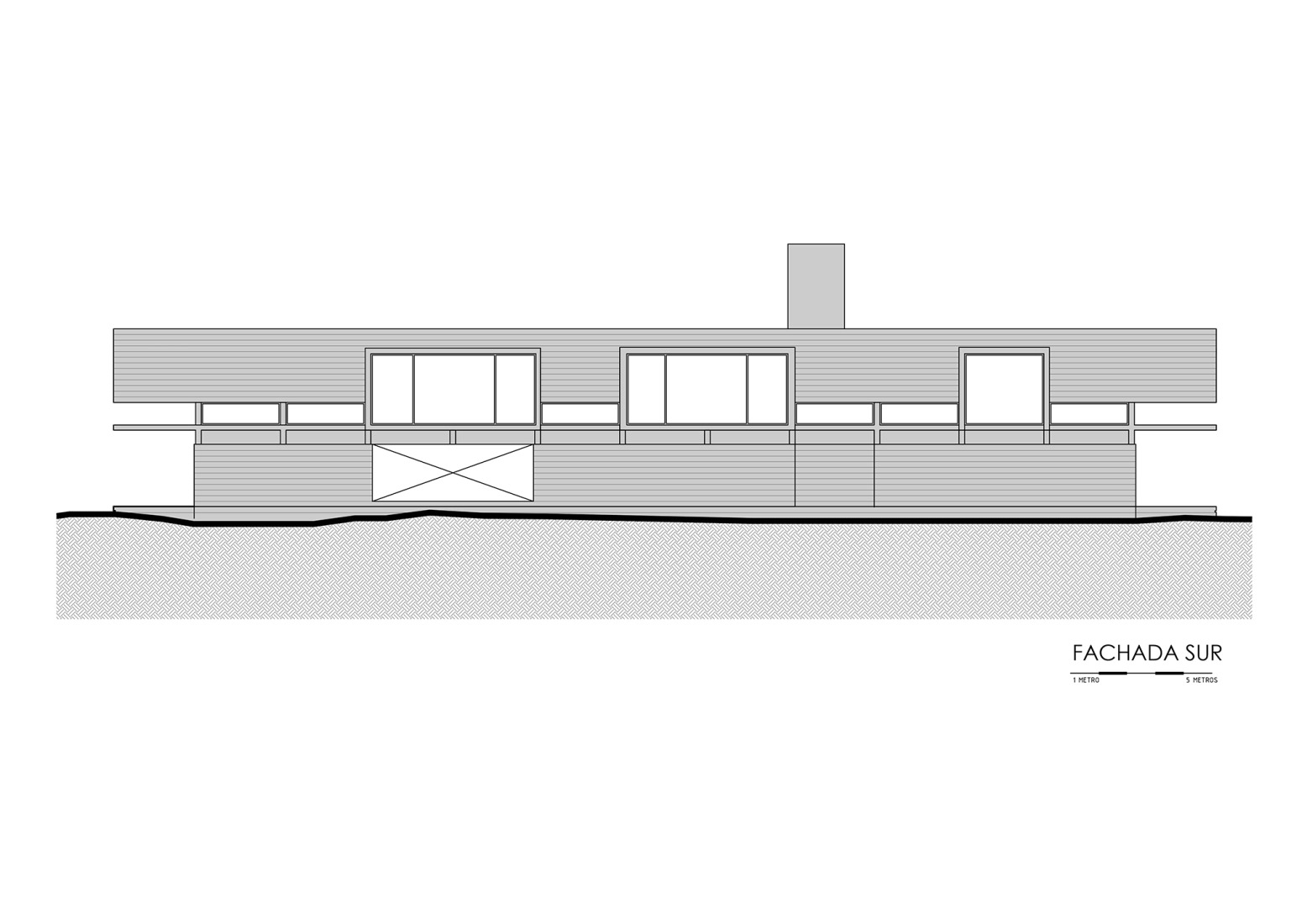 Alzado. Casa en el Dragón por Cristián Nanzer.