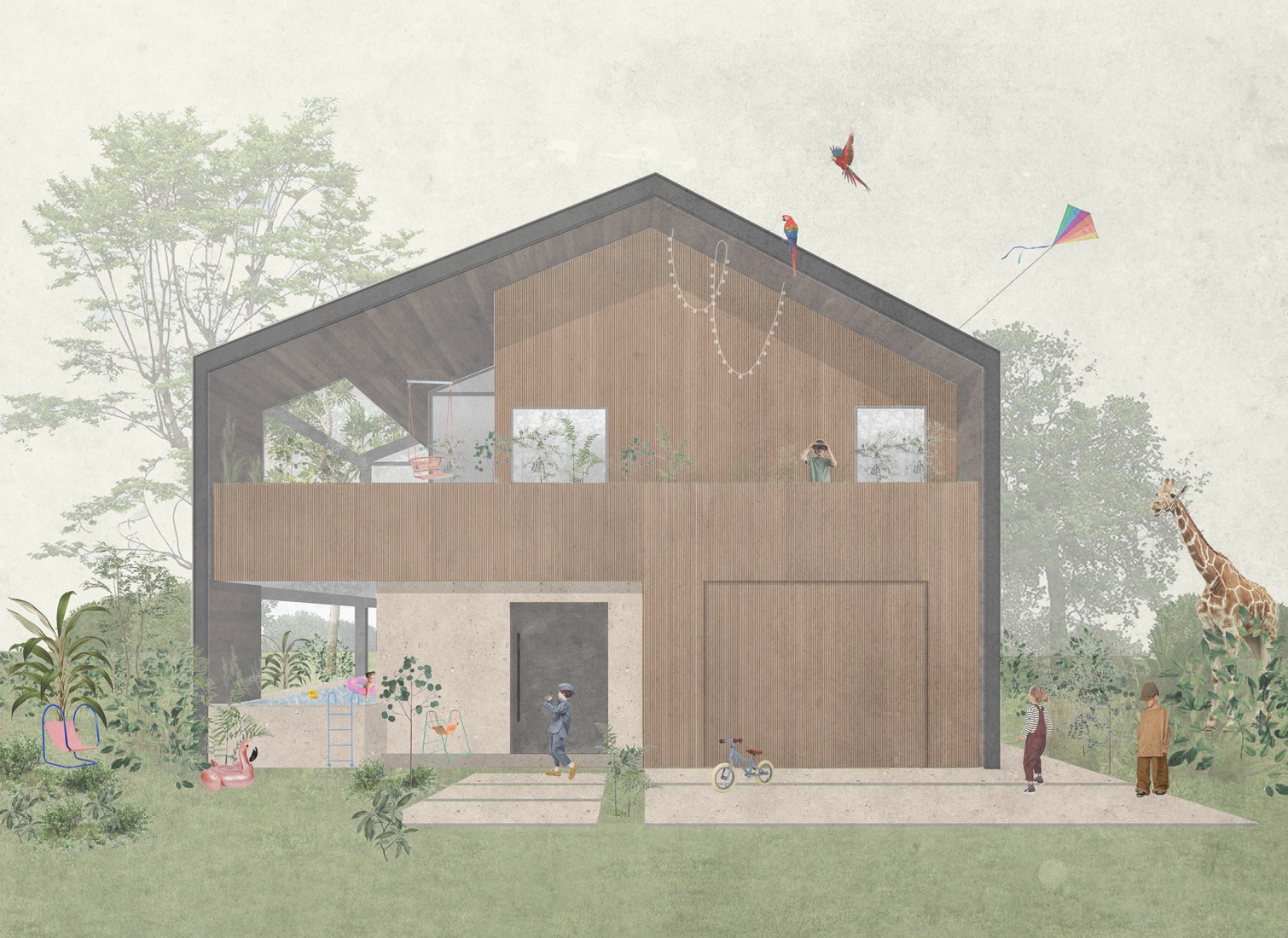 Ilustración. Casa Nichi por Dodds Estudio.