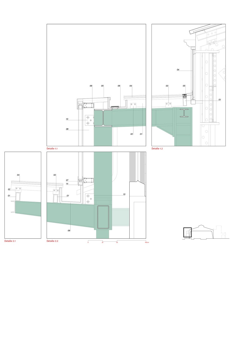 Constructive detail. Train station and pedestrian walkway by estudioHerreros.