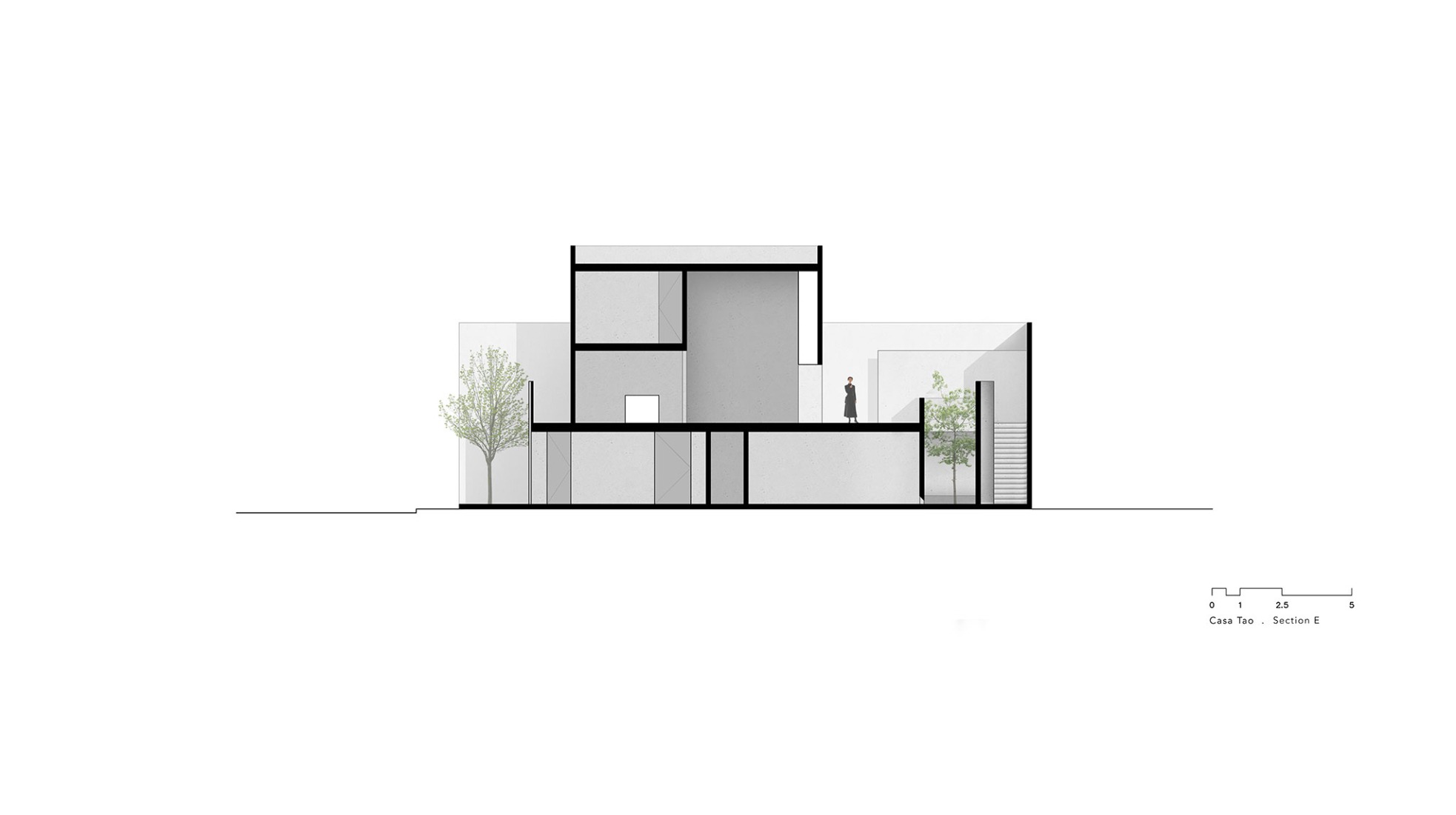 Sección E. Casa Tao por HW Studio.