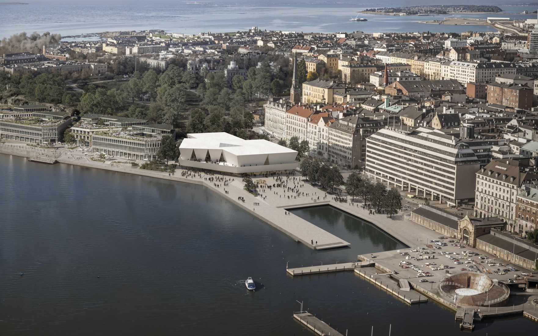 Nuevo Museo de Arquitectura y Diseño de Helsinki. Proyecto ganador: Kumma, por JKMM Architects. Visualización por MIR y JKMM Architects.