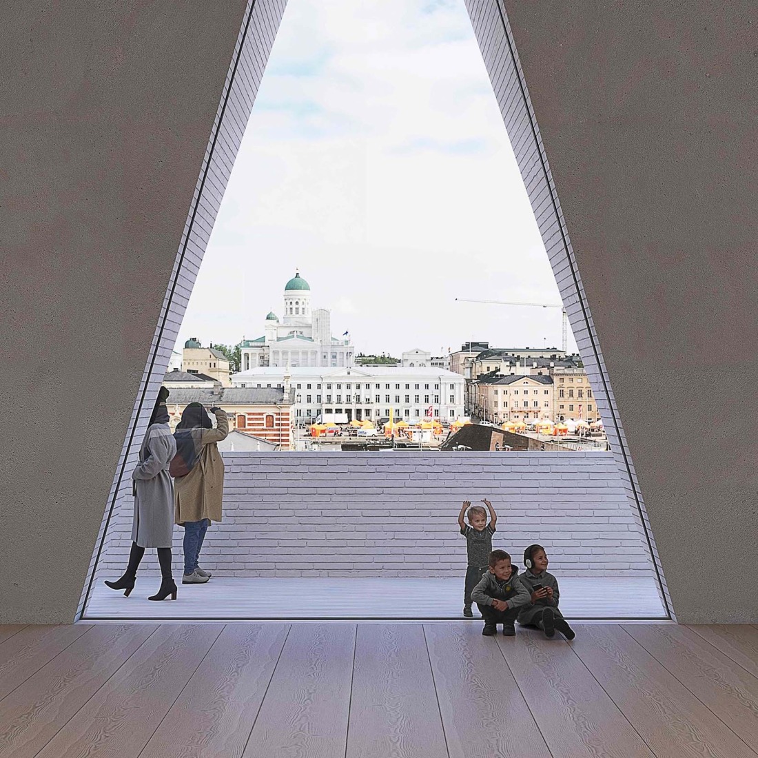 Nuevo Museo de Arquitectura y Diseño de Helsinki. Proyecto ganador: Kumma, por JKMM Architects. Visualización por MIR y JKMM Architects.