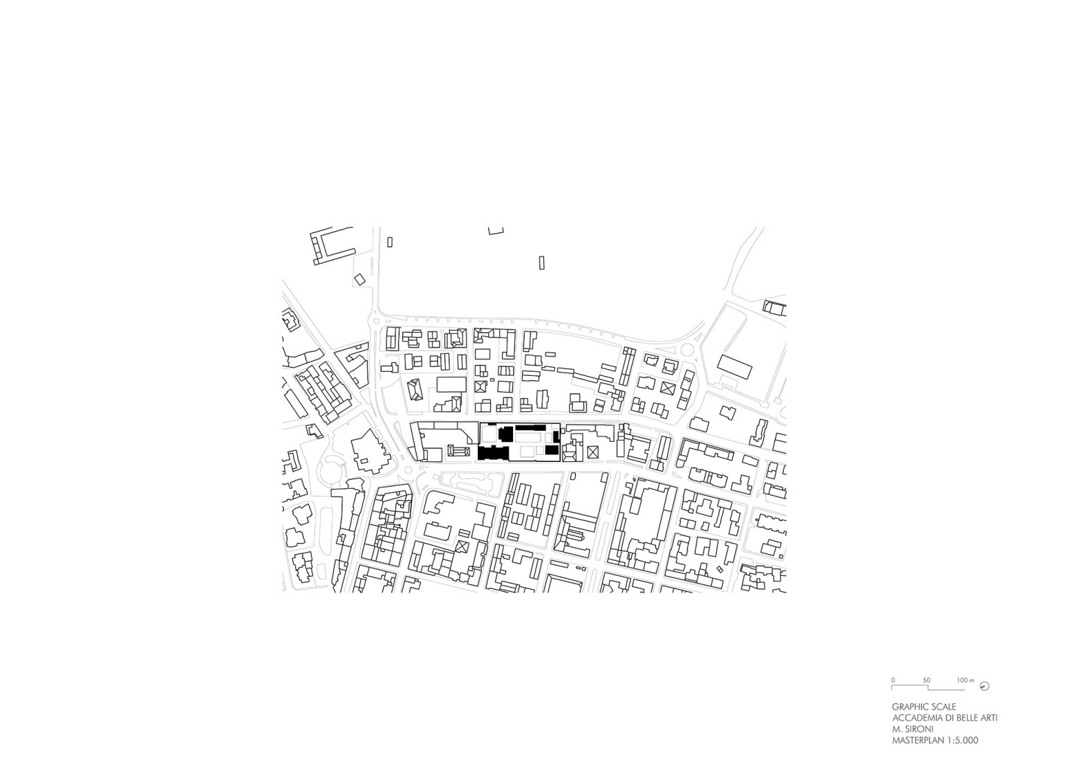 Location plan. Academy of Fine Arts “M.Sironi” by Studio Associato di Architettura LERUA.