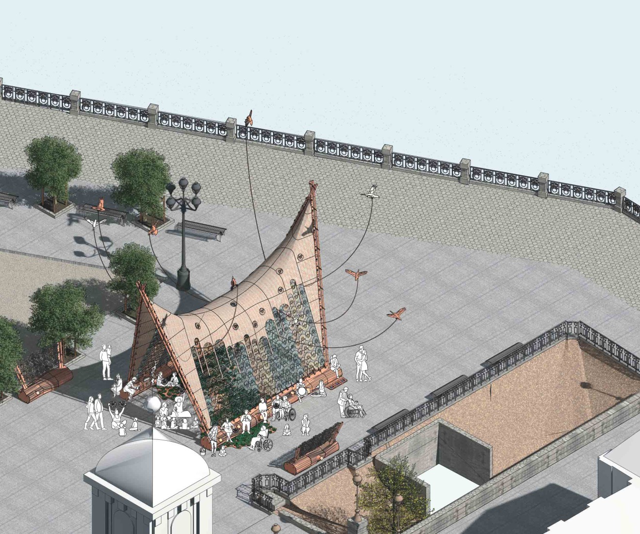 «Levedad y denuncia: el bordado como utopía en femenino» por Izaskun Chinchilla Architects, imagen cortesía de Mugak/2025.