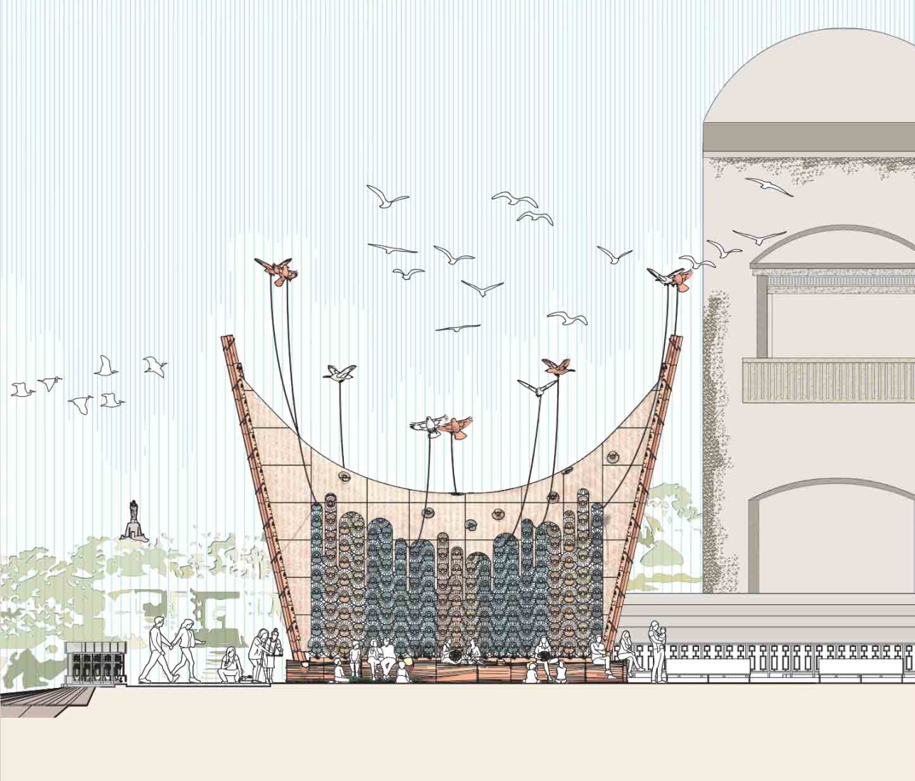 «Levedad y denuncia: el bordado como utopía en femenino» por Izaskun Chinchilla Architects, imagen cortesía de Mugak/2025.