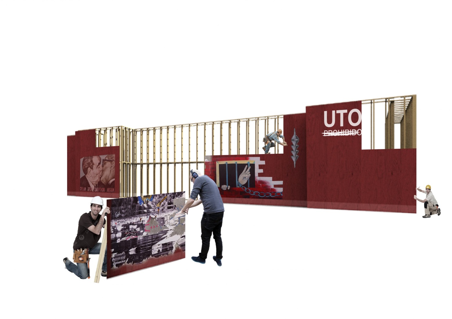 «Utopía: prohibido el paso» por Sebastián Bayo Monjas, imagen cortesía de Mugak/2025.