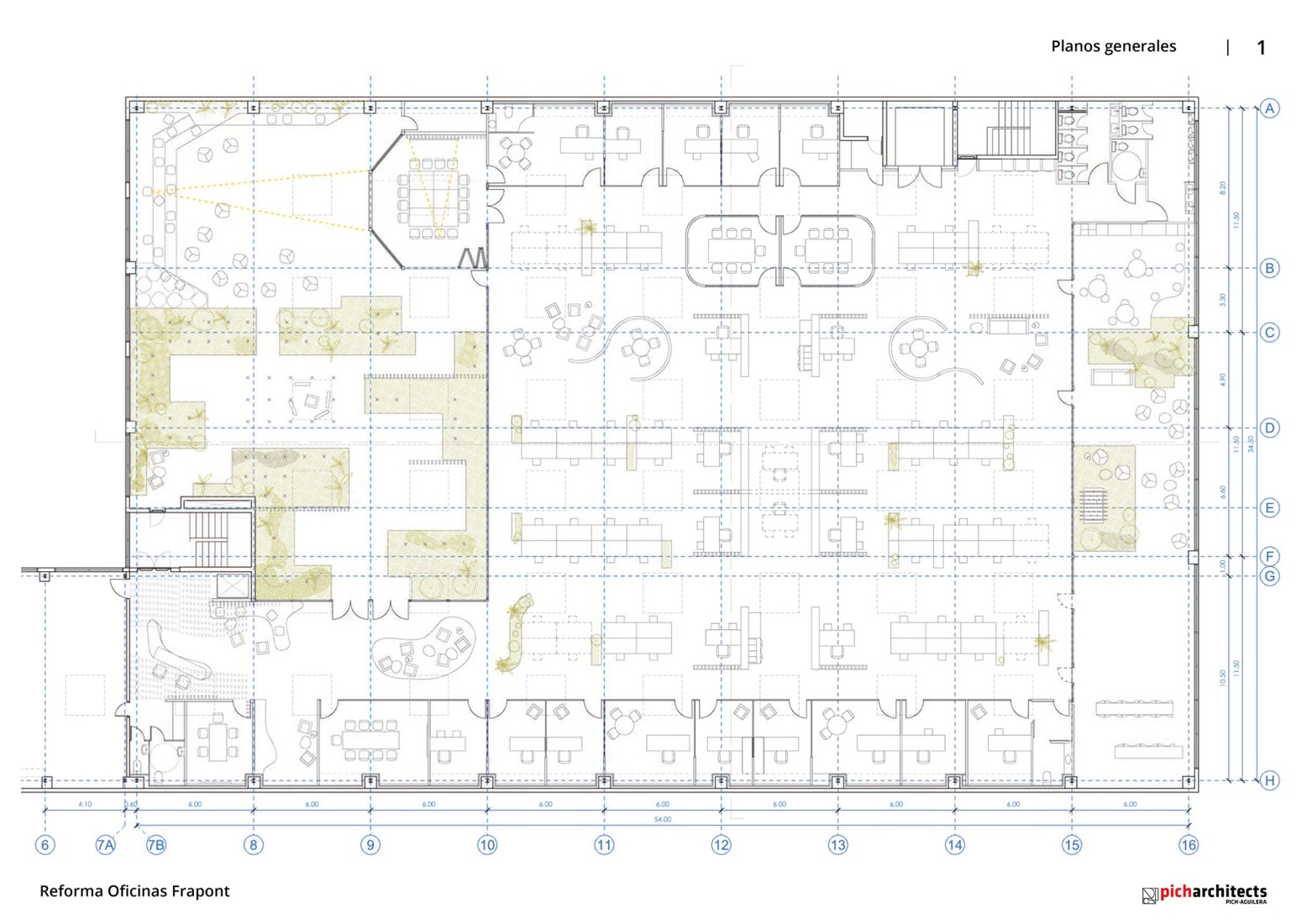 General floor plans. Frapont Offices by Picharchitects/Pich-Aguilera.