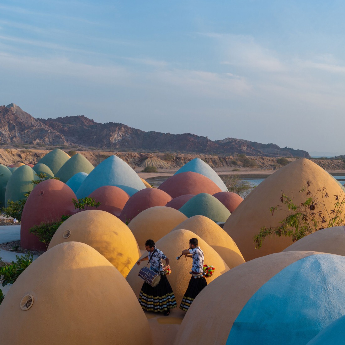 Local musicians playing among the domes of Majara Residence. Majara Residence and Community Redevelopment by ZAV Architects. Photograph by Deed Studio. Image courtesy of Aga Khan Trust for Culture. Majara Residence and Community Redevelopment by ZAV Architects. Photograph by Deed Studio. Image courtesy of Aga Khan Trust for Culture. Local musicians playing among the domes of Majara Residence. Majara Residence and Community Redevelopment by ZAV Architects. Photograph by Deed Studio. Image courtesy of Aga Khan Trust for Culture. Majara Residence and Community Redevelopment by ZAV Architects. Photograph by Deed Studio. Image courtesy of Aga Khan Trust for Culture.