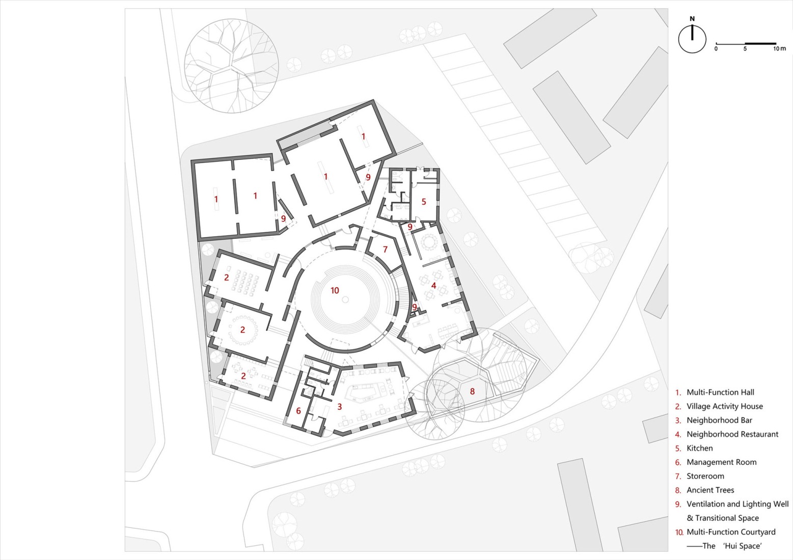 Architectural drawing: Ground floor plan. Courtesy by Zhang Wenjun / Zhao Zhen. 