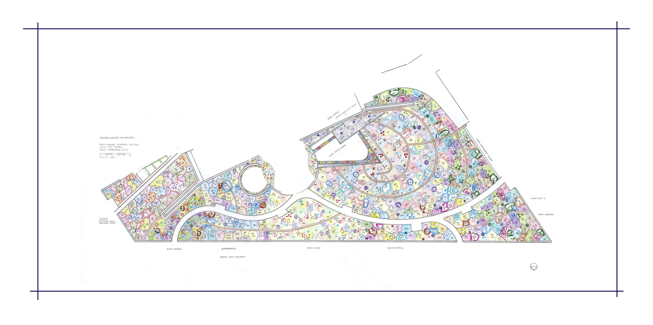 Gardens Ground floor plan. Calder Gardens by Piet Oudolf.