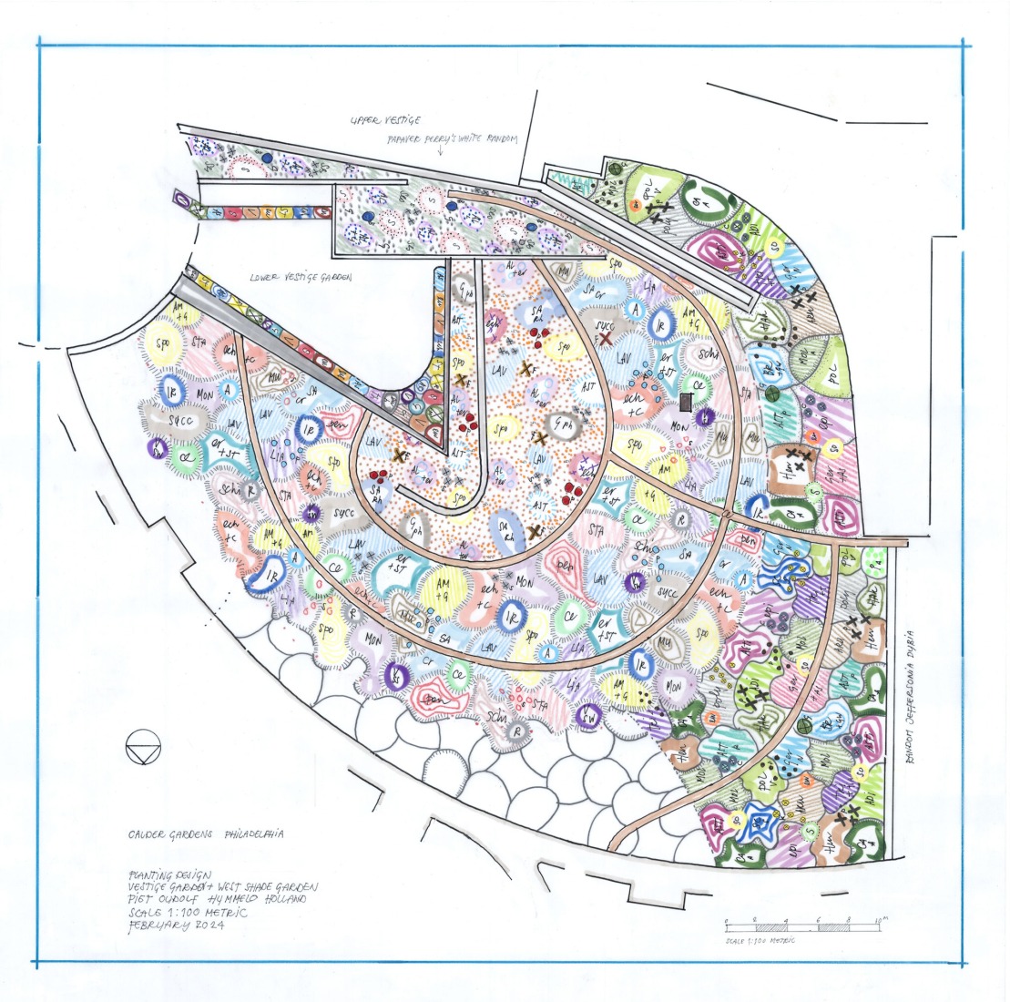 Vestige garden floor plan. Calder Gardens by Piet Oudolf.