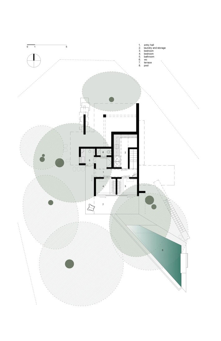Ground floor plan. Studio House by Formafatal.