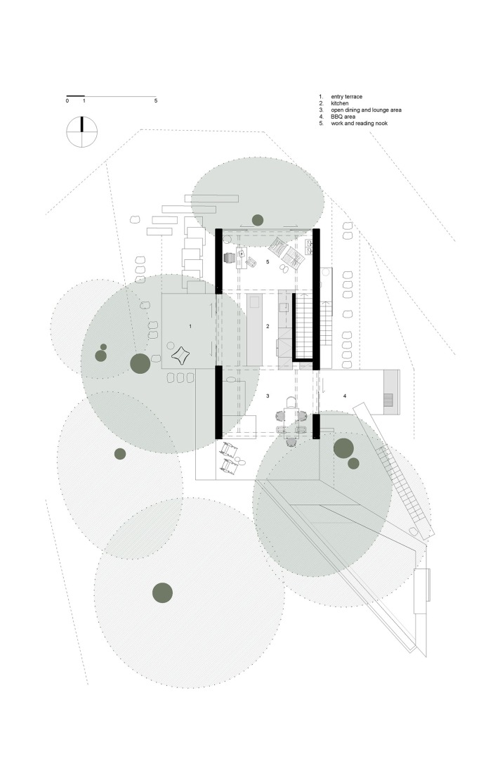 First floor plan. Studio House by Formafatal.