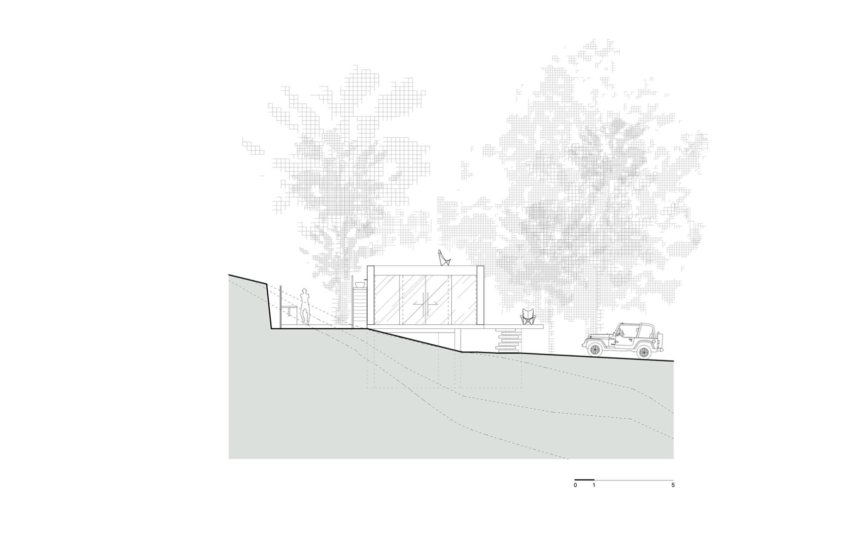 North elevation. Studio House by Formafatal.
