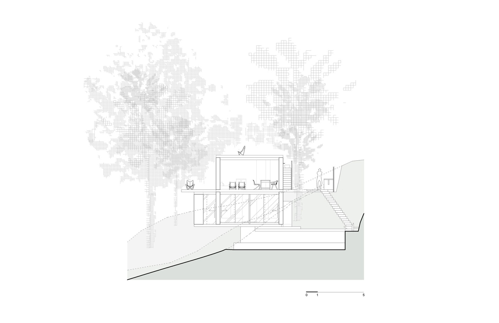 South elevation. Studio House by Formafatal.