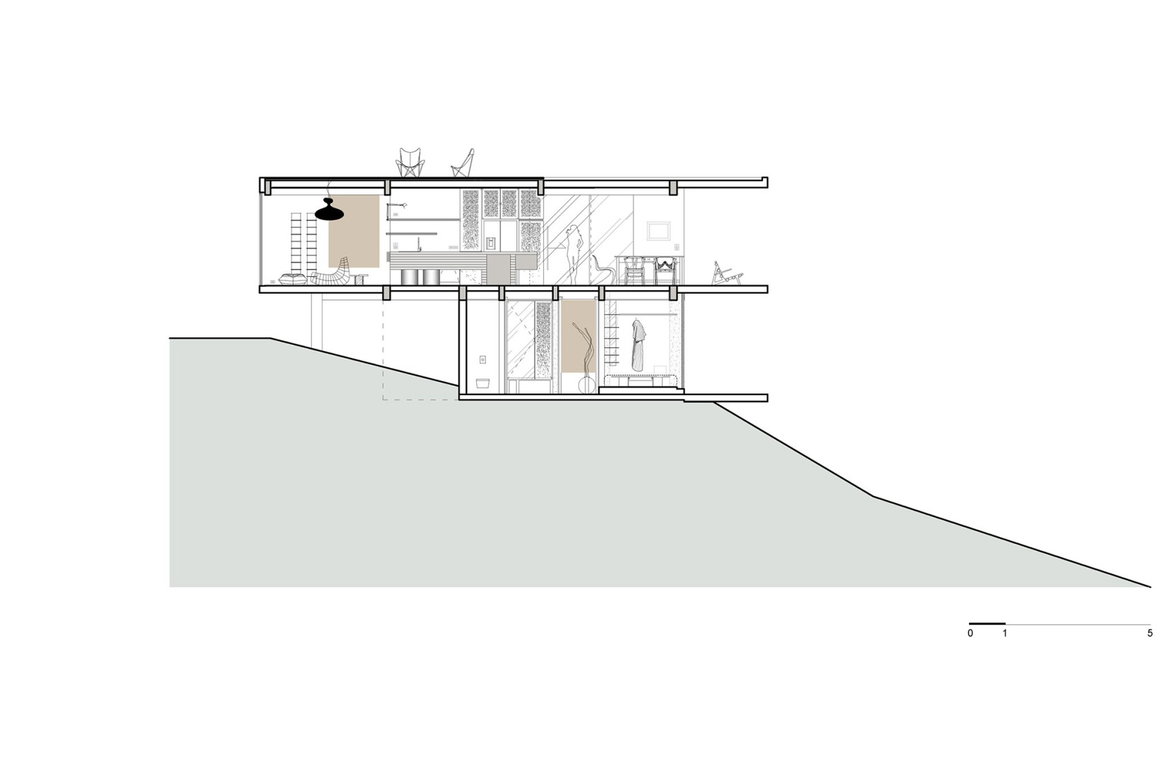 Section. Studio House by Formafatal.