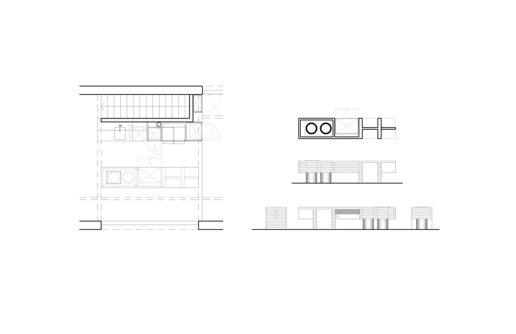 Kitchen layout. Studio House by Formafatal.