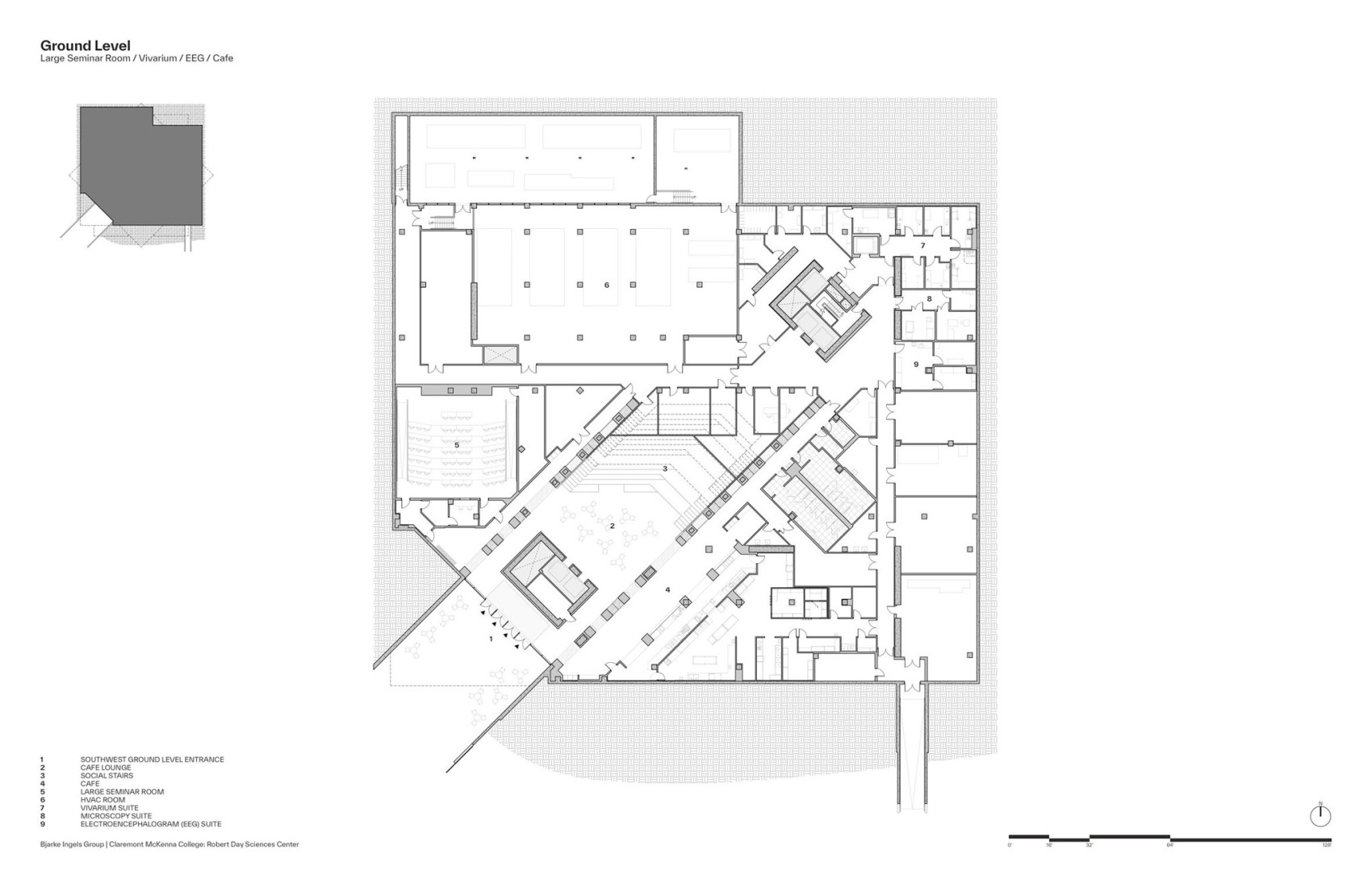 Planta baja. Claremont McKenna College por BIG.