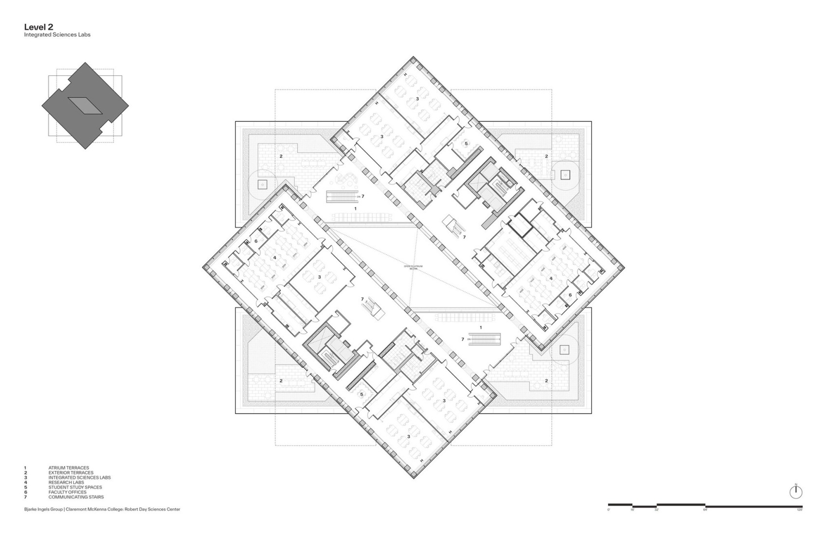 Planta primera. Claremont McKenna College por BIG.