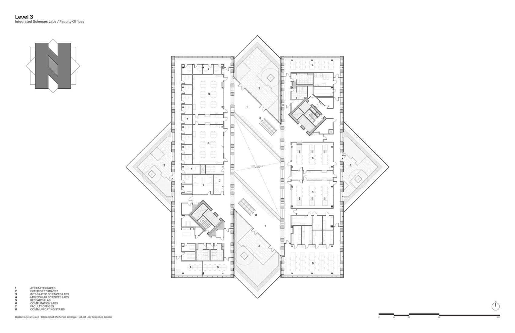 Planta segunda. Claremont McKenna College por BIG.