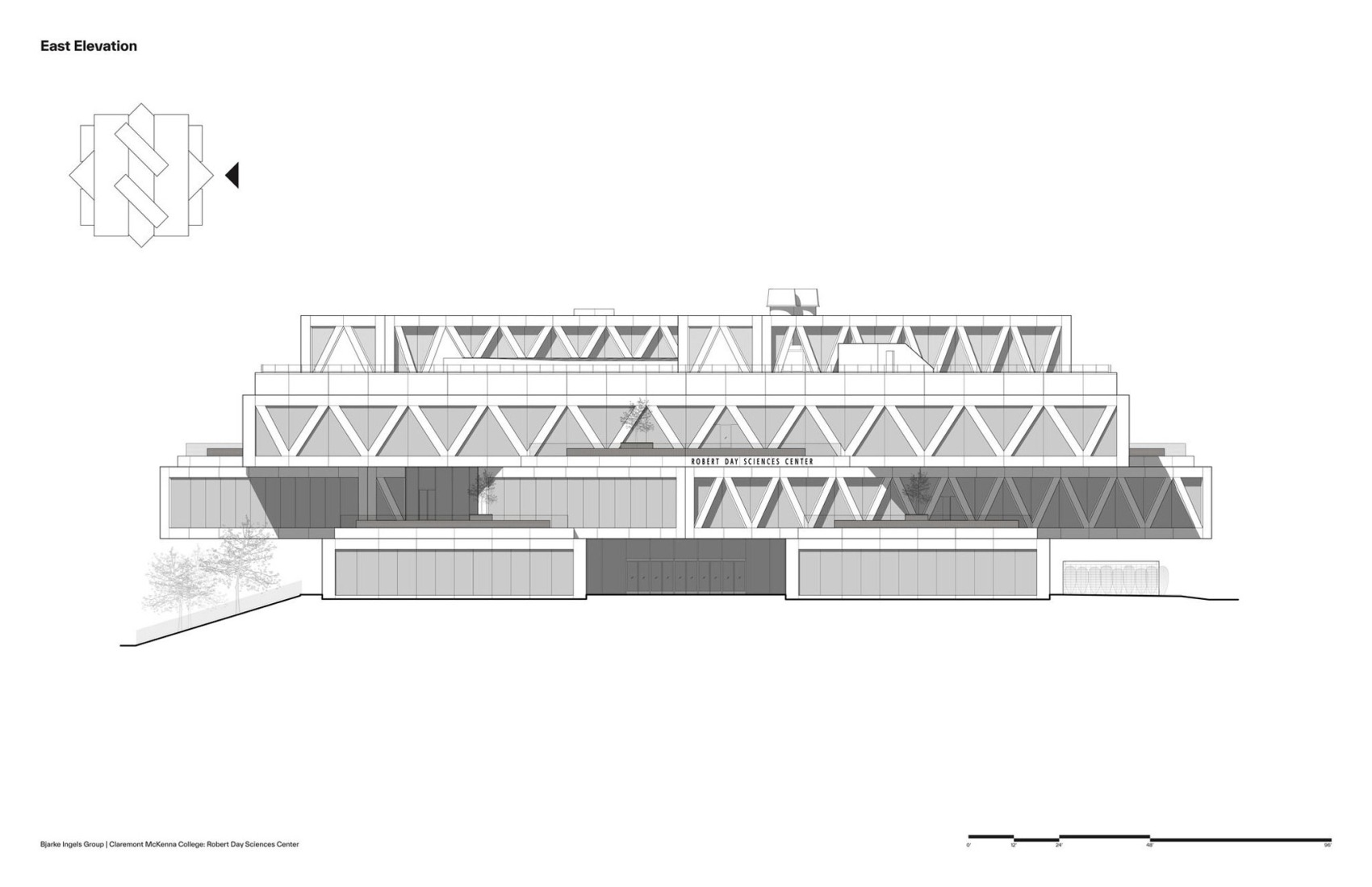 Alzado este. Claremont McKenna College por BIG.