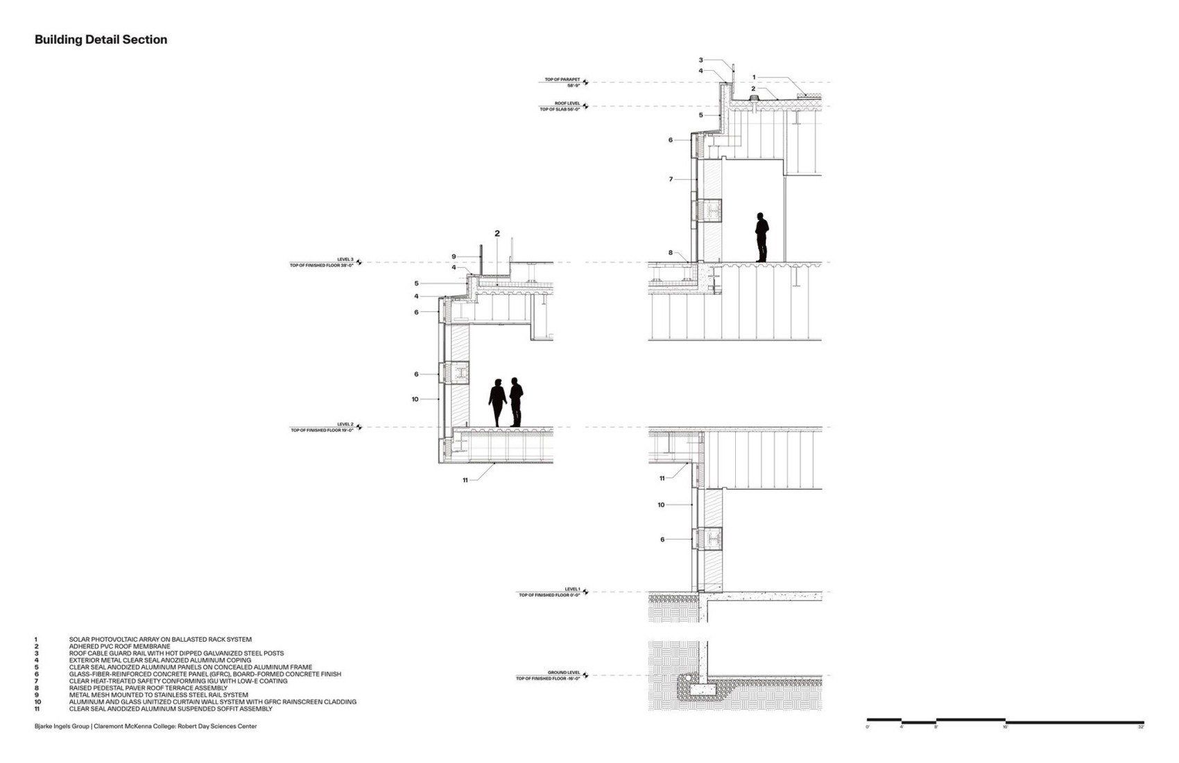 Detalle constructivo. Claremont McKenna College por BIG.