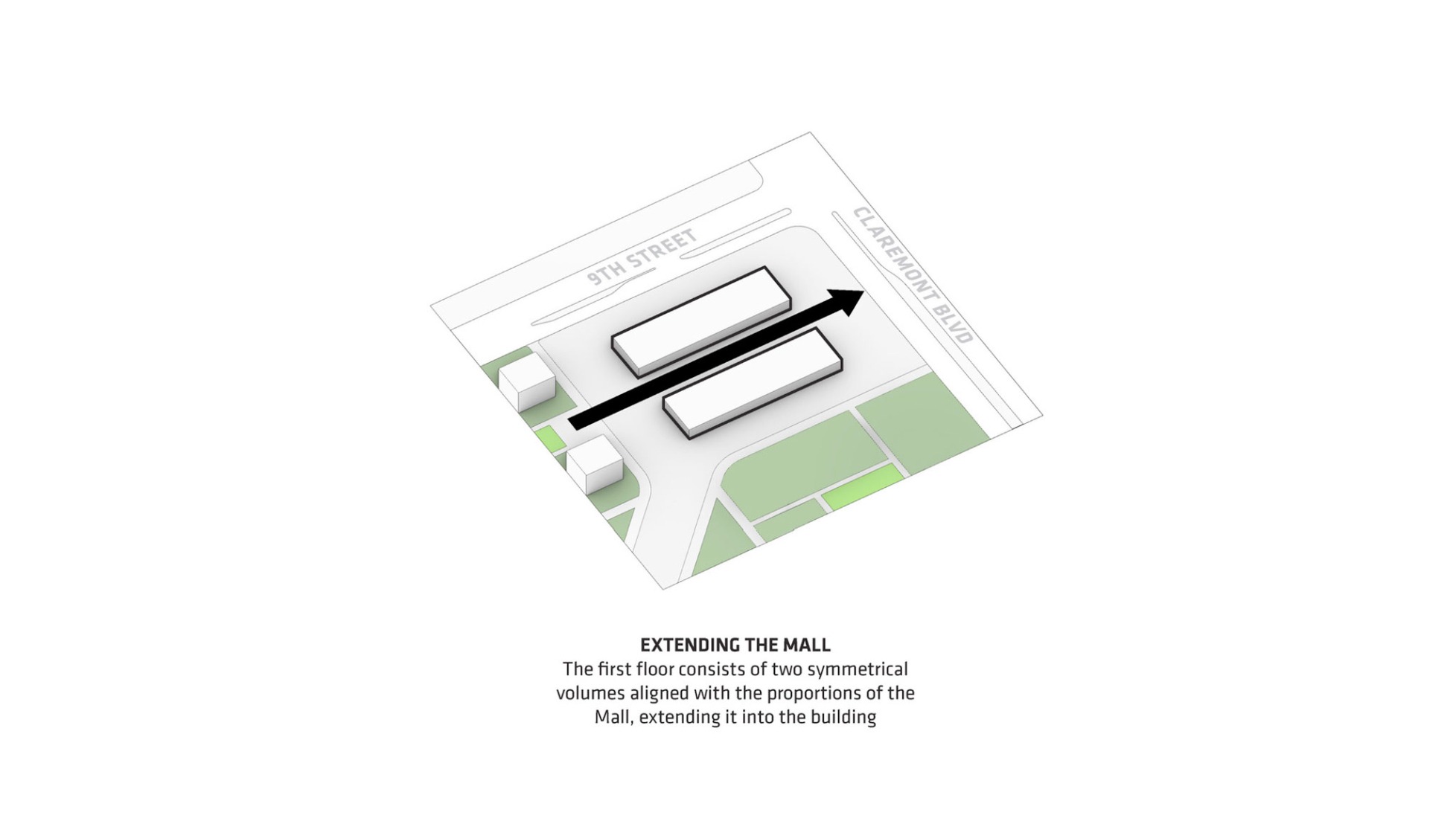 Diagrama conceptual. Claremont McKenna College por BIG.