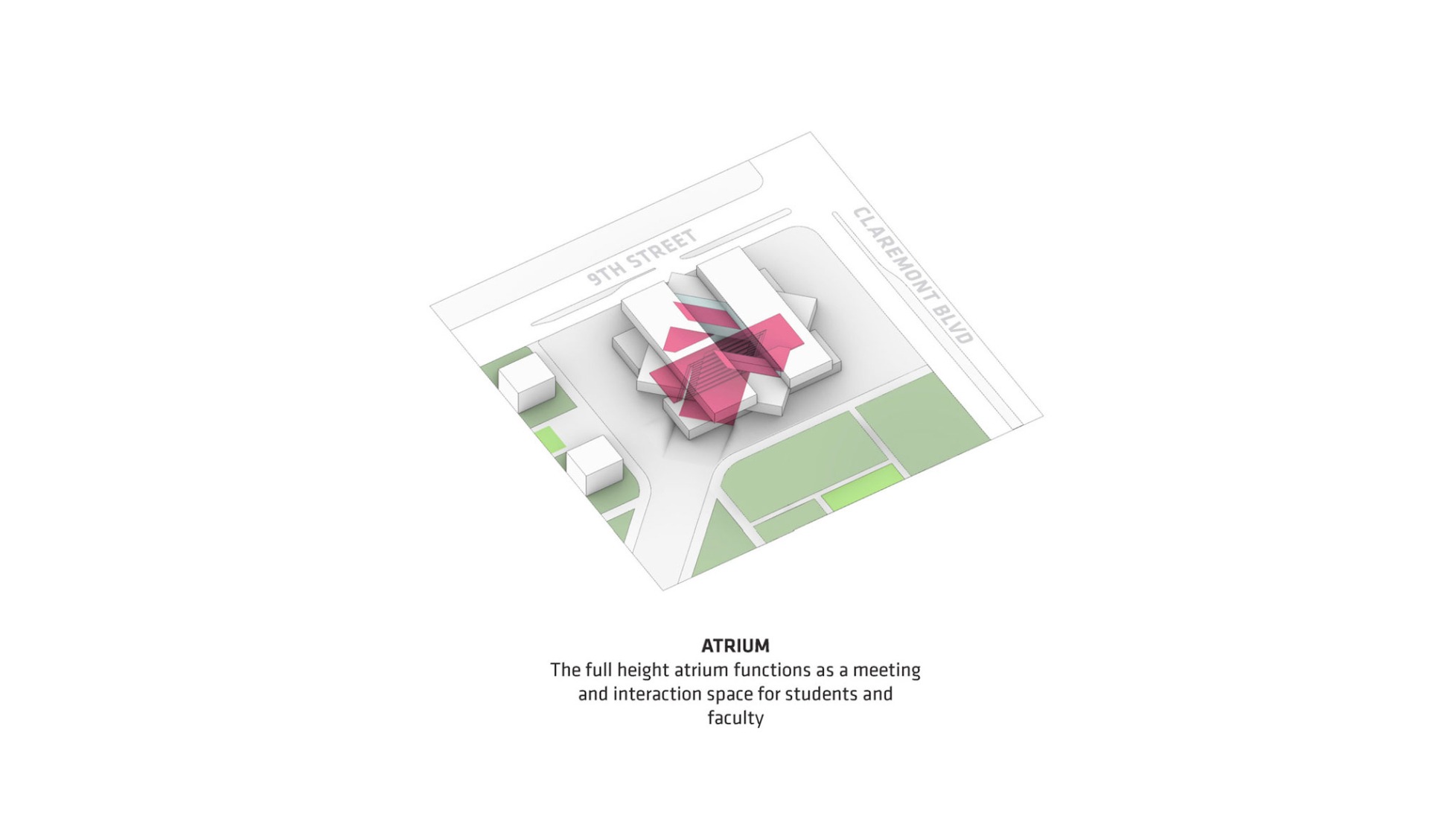 Diagrama conceptual. Claremont McKenna College por BIG.