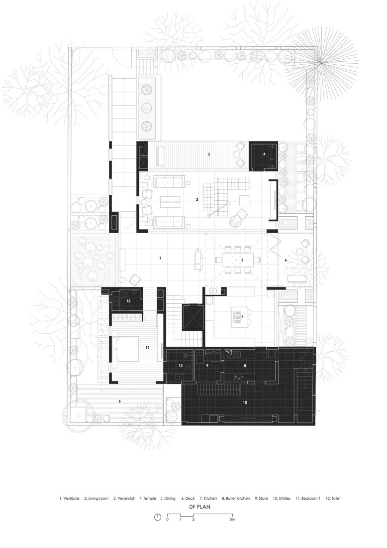Ground floor plan. MS House by Studio Saransh. 