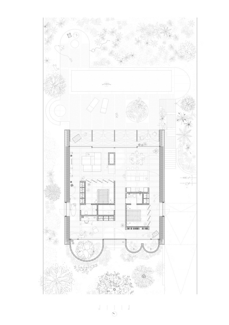 Ground floor plan. Ca na Birgit by TEd'A arquitectes. Ground floor plan. Ca na Birgit by TEd'A arquitectes.