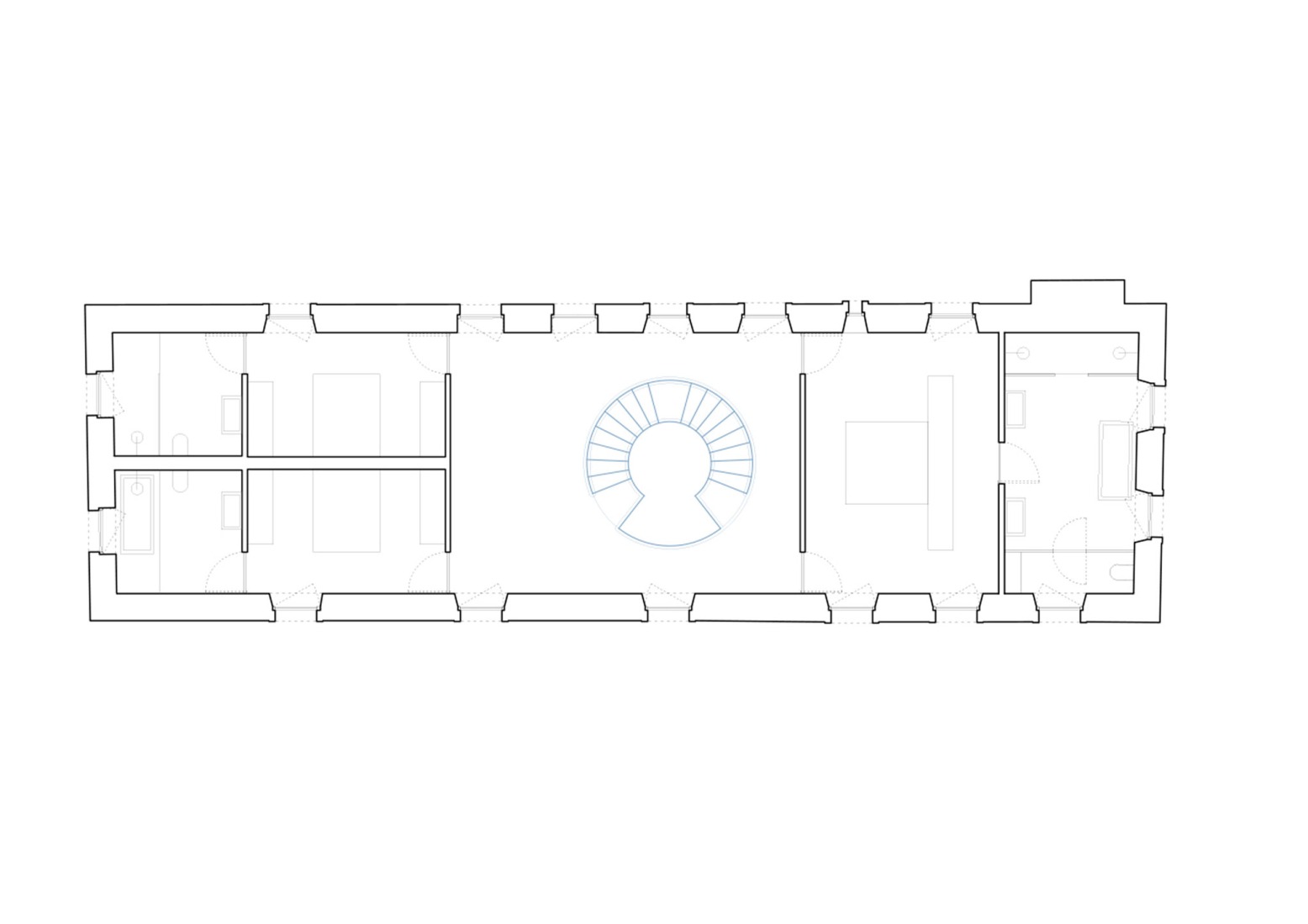 First floor plan. House II in a Quinta de Recreio by Arquitectura-G. 