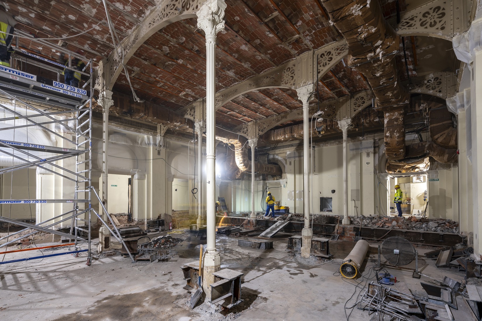 Restauración Sala de cobradores. Fotografía cortesía por El Banco de España.