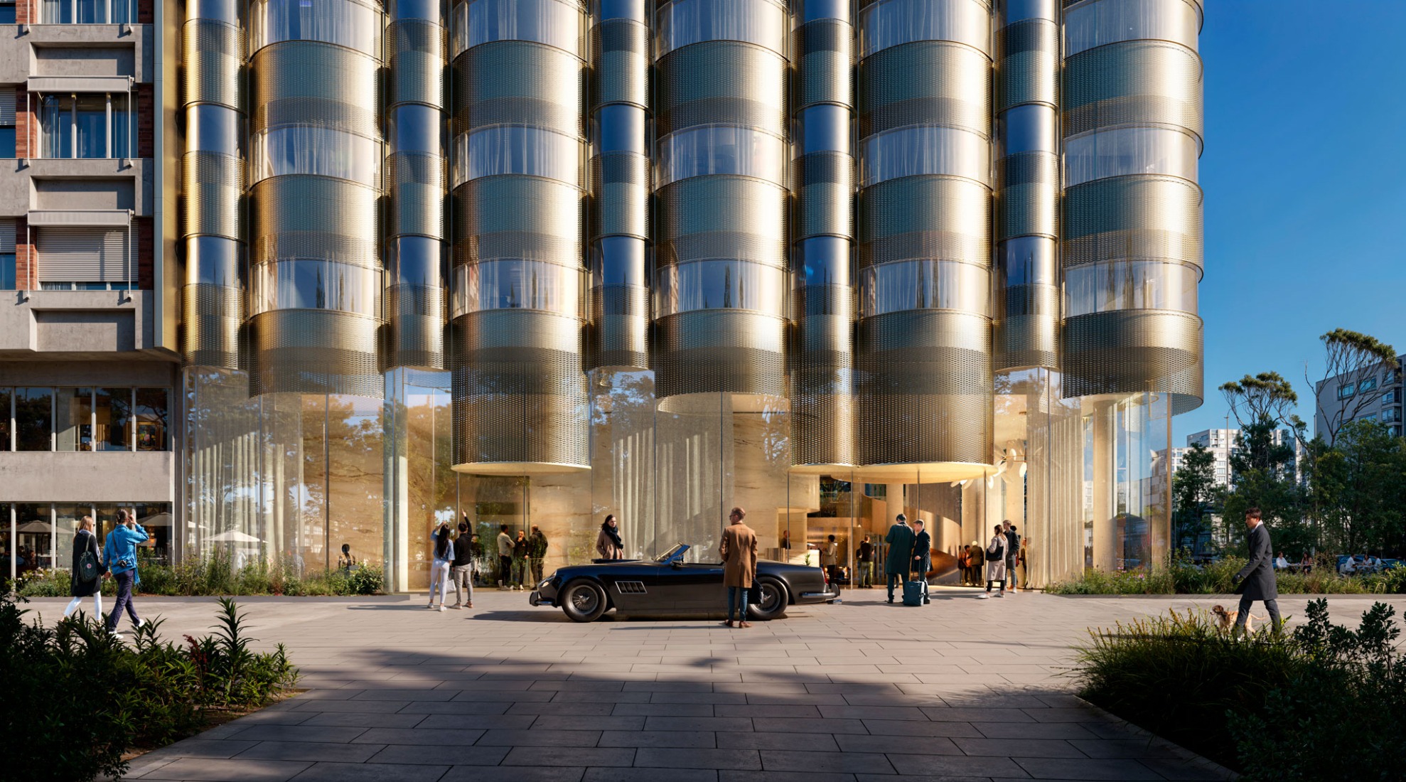 Visualización. Hotel General Perón 27 por BIG. Imagen cortesía de Ibervalles Socimi. Visualización. Hotel General Perón 27 por BIG. Imagen cortesía de Ibervalles Socimi.
