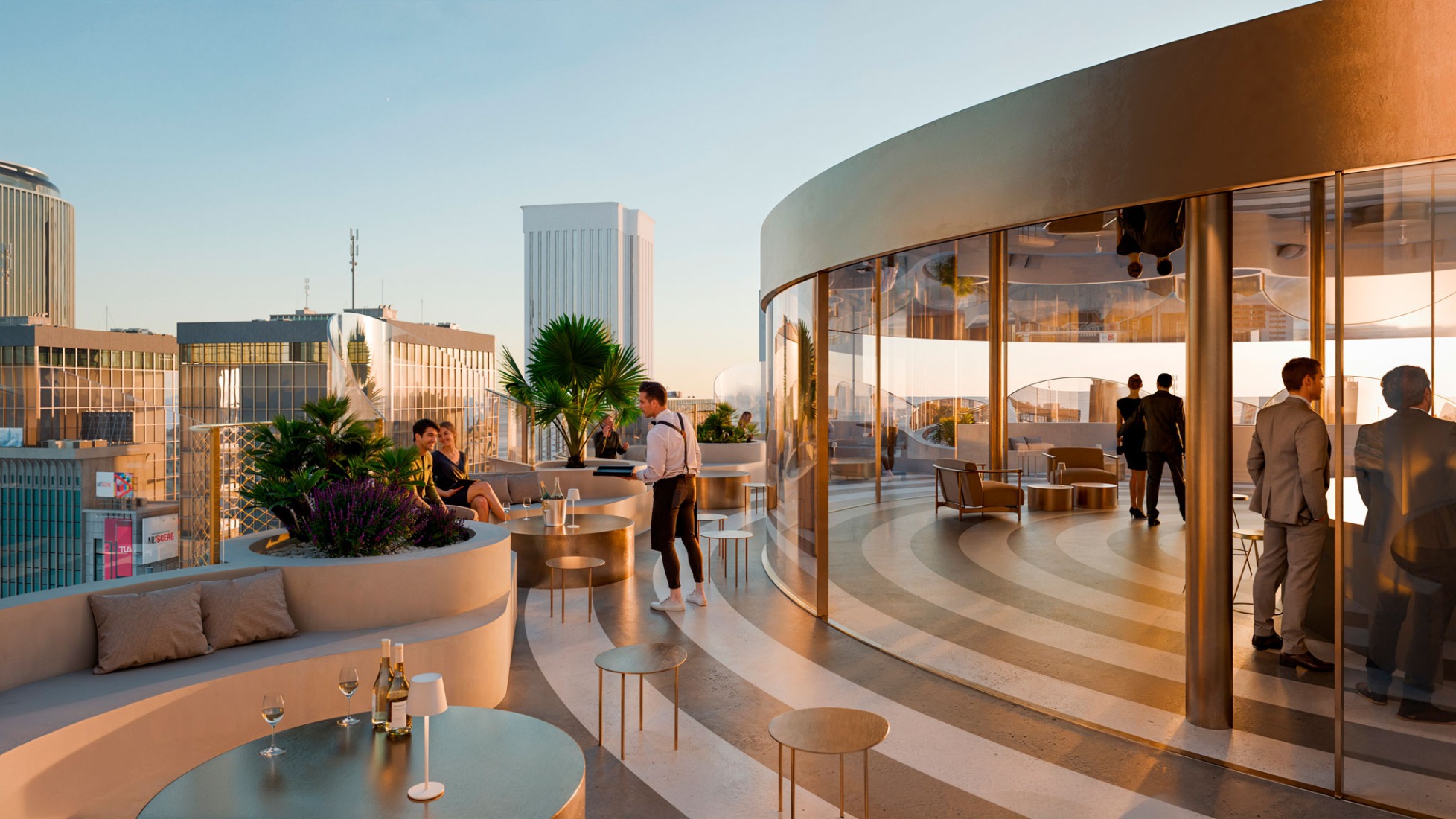 Visualización. Hotel General Perón 27 por BIG. Imagen cortesía de Ibervalles Socimi. Visualización. Hotel General Perón 27 por BIG. Imagen cortesía de Ibervalles Socimi.